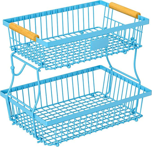 2 Tier Fruit Basket for Kitchen Counter by Unknown