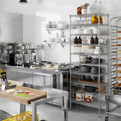 18" Deep x 30" Wide x 86" Height Wire Shelving Kit | 10-Tier | NSF Commercial - Image 7