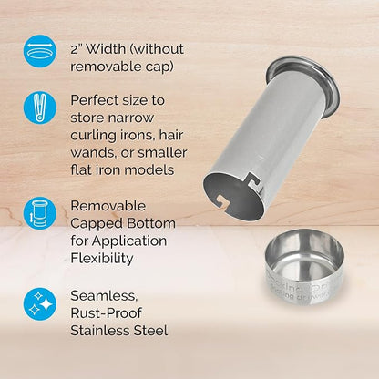 Docking Drawer 2.0" Canister for Hot Tools, Hair Dryer, Curling Iron, and Flat - Image 2