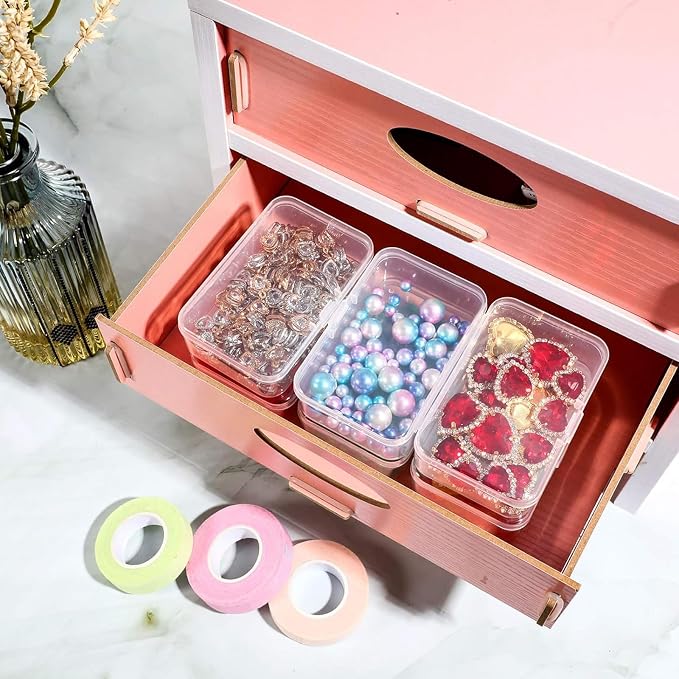 Jetec 30 Pieces Mini Plastic Clear Beads Storage Containers Box - Image 6