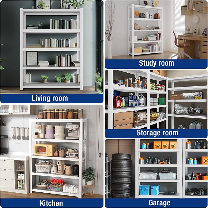 WORKPRO 3000lbs 5-Tier Shelving Unit, Boltless Garage Shelving Unit - Image 8