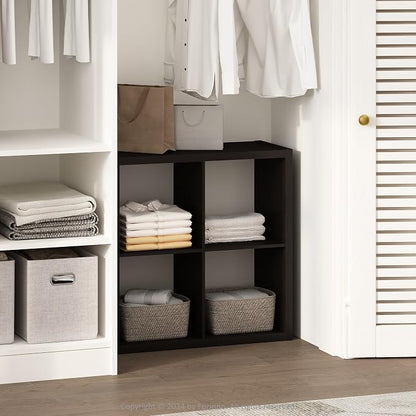 Furinno Cubic Extra Thick 4-Cube Closet Organizers and Storage, Dark Oak | 14.6 by Furinno-FitsYourSpaceFitsYourBudget