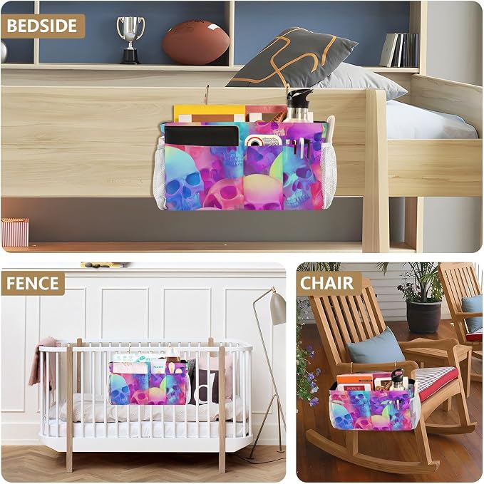 Gradient Multicolored Skulls Bedside Caddy - Image 8