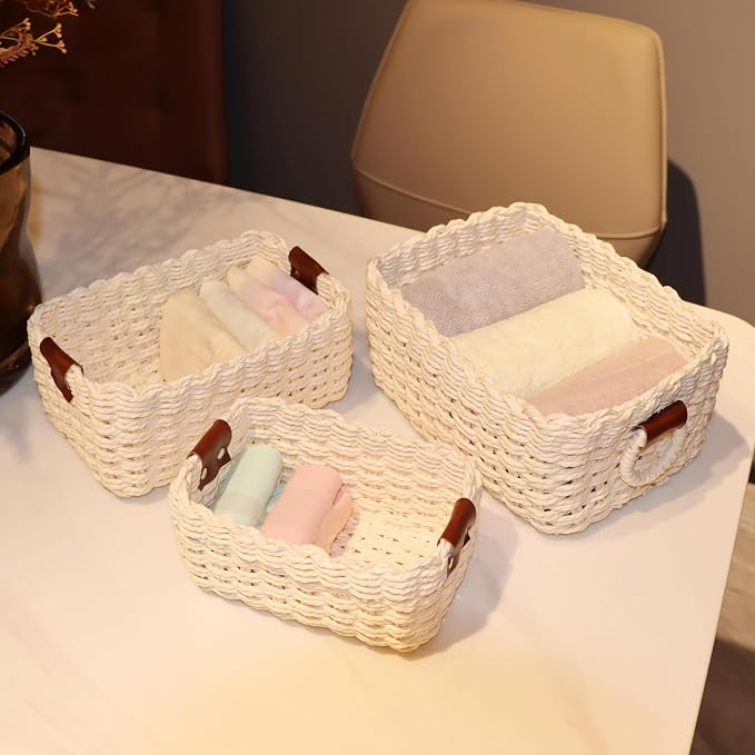 Small baskets for Organizing, Cute woven Storage basket - Image 2