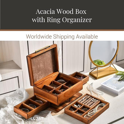 Shanik Wooden Jewelry Box for Women – Elegant Organizer - Image 9