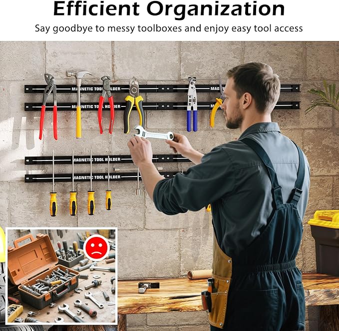 18" Magnetic Tool Holder Strip, 6 Pack Magnet Bar - Image 5