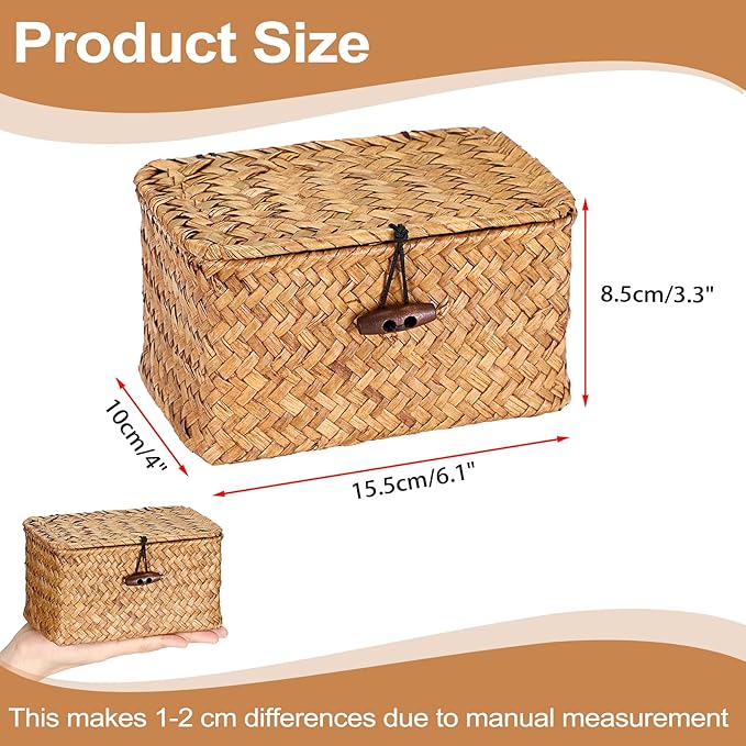 Hipiwe Seagrass Basket Key Holder Box - Image 3
