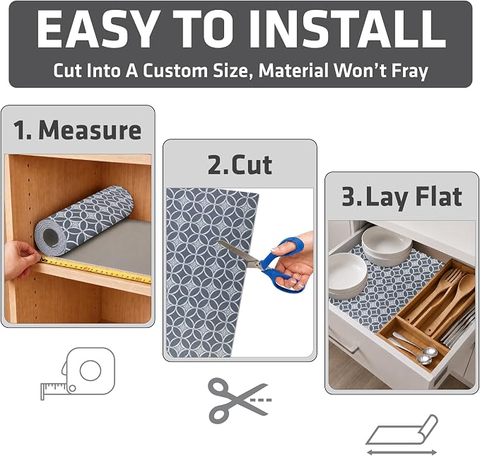 Drymate Premium Luxury Shelf & Drawer Liner, Thick Cushioned Fabric, - Image 5
