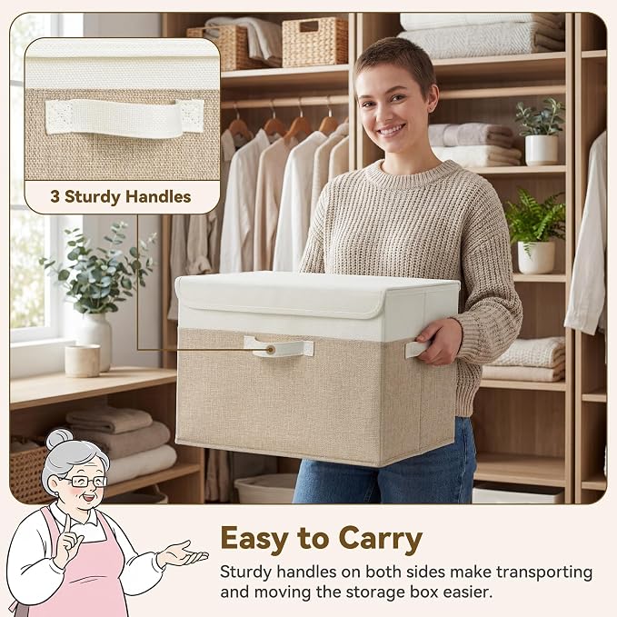 GRANNY SAYS Storage Boxes with Lids, Decorative Storage Bins, Shelf Baskets - Image 4
