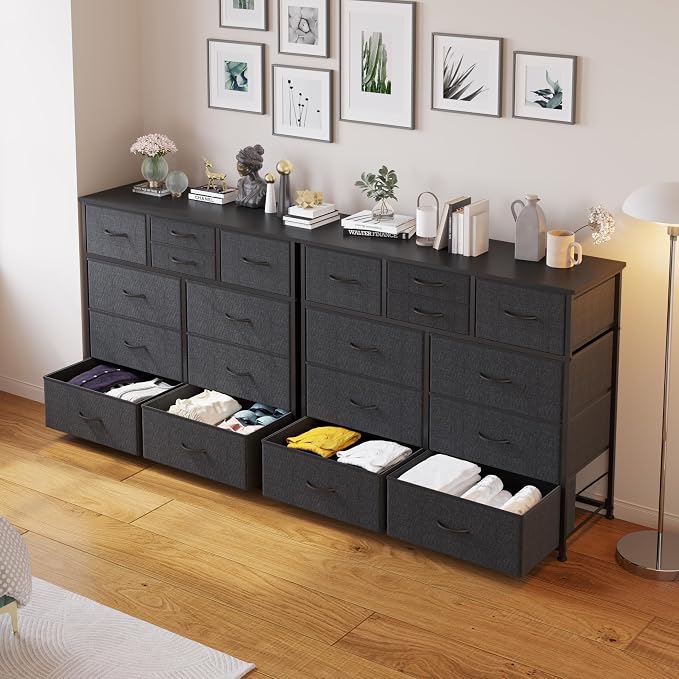 LUMTOK 10 Drawers Dresser with Fabric Bins - Image 9