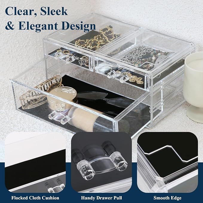 Sea Team Clear Makeup Organizer - Image 3