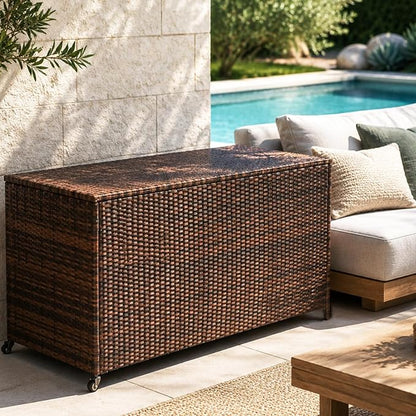 AVAWING 180 Gallon Wicker Deck Box - Image 2