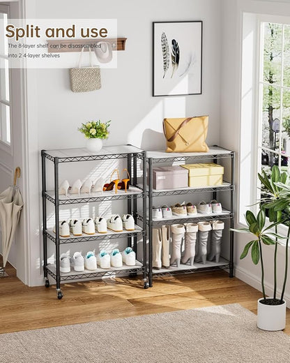 Golpart Shelves Storage Shelf Wire Closet Bathroom Organizers Metal Pantry | 8 - Image 9