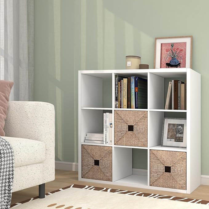 9 Cube Storage Organizer Shelf, 11 inch | 2026 Wooden Thick Frame, Anti-Tipping - Image 2