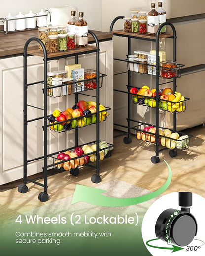 CHOEZON Slim Storage Cart, Storage Shelf on Wheels, Storage Rack - Image 5