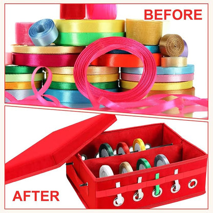 Cinnvoice 2 Pack Christmas Ribbon Organizer Container Box - Image 4
