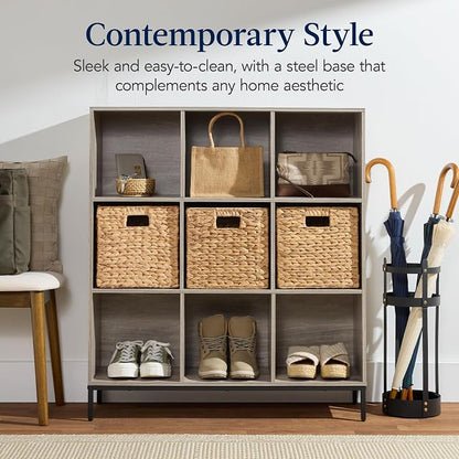 Best Choice Products 9-Cube Bookshelf, 3-Tier Wood Storage Bookcase W/Legs - Image 3