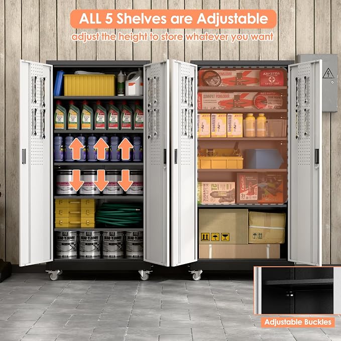 Aobabo Garage Metal Storage Cabinet - Image 5