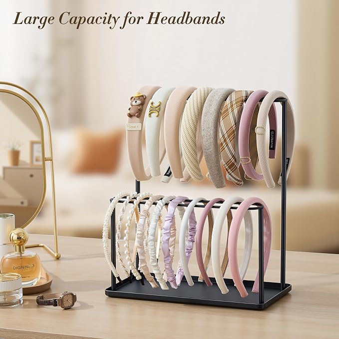 Headband Holder Organizer Metal 2-Tier - Image 3