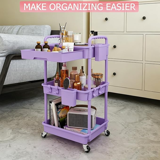 REBECAT 3 Tier Rolling Cart - Image 6