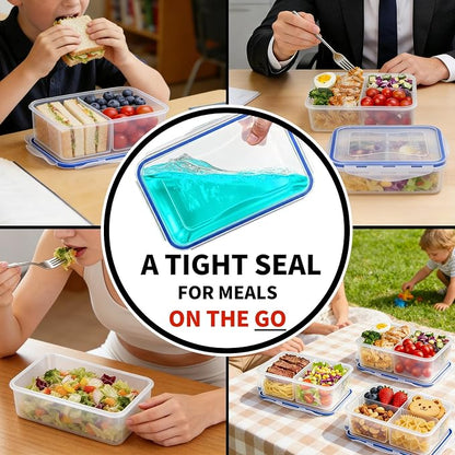 KIGI Lunch Container Set with Small Containers, 3 Compartment Food Storage - Image 3