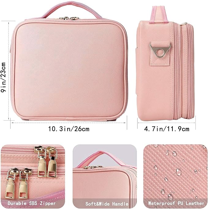 JOURMON Travel Makeup Bag Portable Cosmetic Train Case Organizer Artist Storage - Image 6