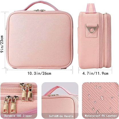 JOURMON Travel Makeup Bag Portable Cosmetic Train Case Organizer Artist Storage - Image 6