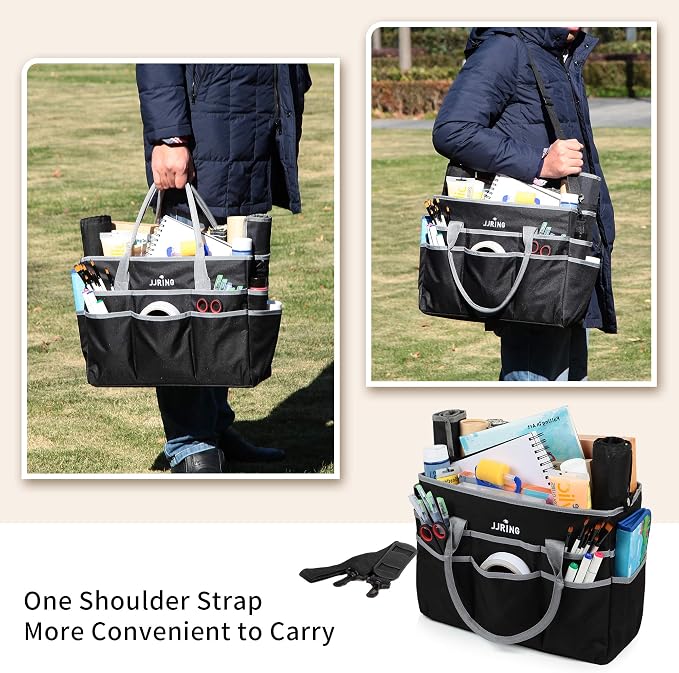 JJRING Large Multi-Functional Carrying Bag, 600D Nylon Artist Tote Bag - Image 6