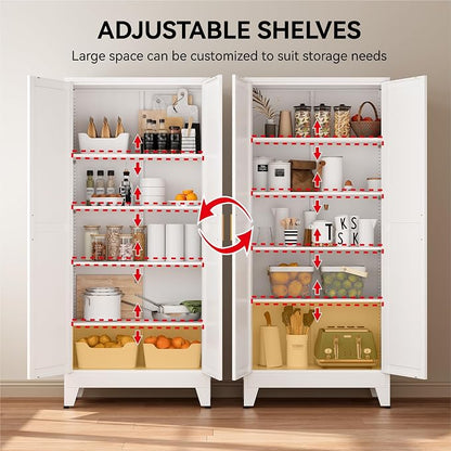 COFaR 71" Metal Pantry Cabinet - Image 4