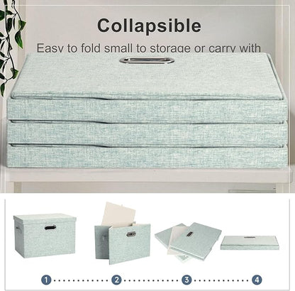 Large 17" 36 Quart Collapsible Stackable Storage Bins - Image 4