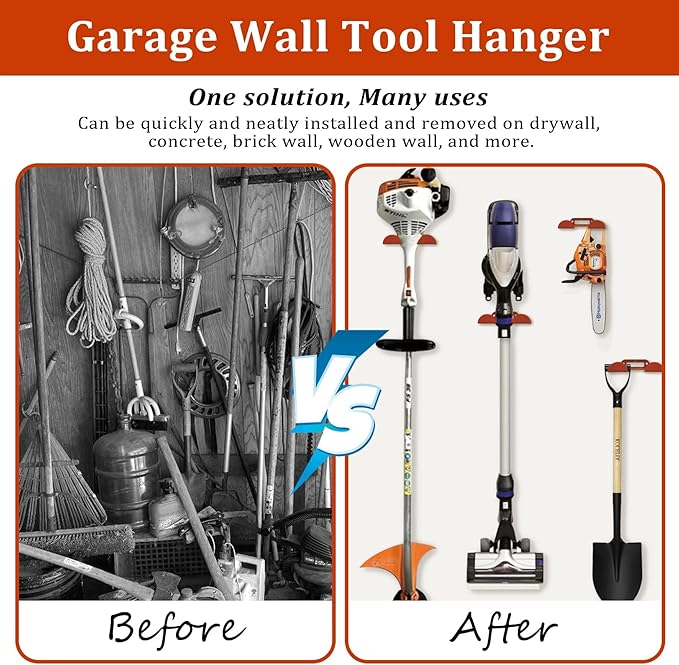 Weed Eater Hanger -1 Pack Heavy Duty Trimmer Rack Wall Mount - Image 6