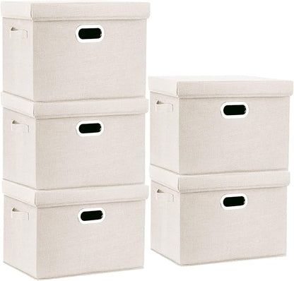 TYEERS Large Storage Bins with Lids, Collapsible, Fabric Storage Boxes by StorageOrganization