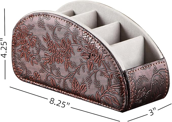 Leather Remote Control Holder, Universal TV Remote Organizer - Image 2