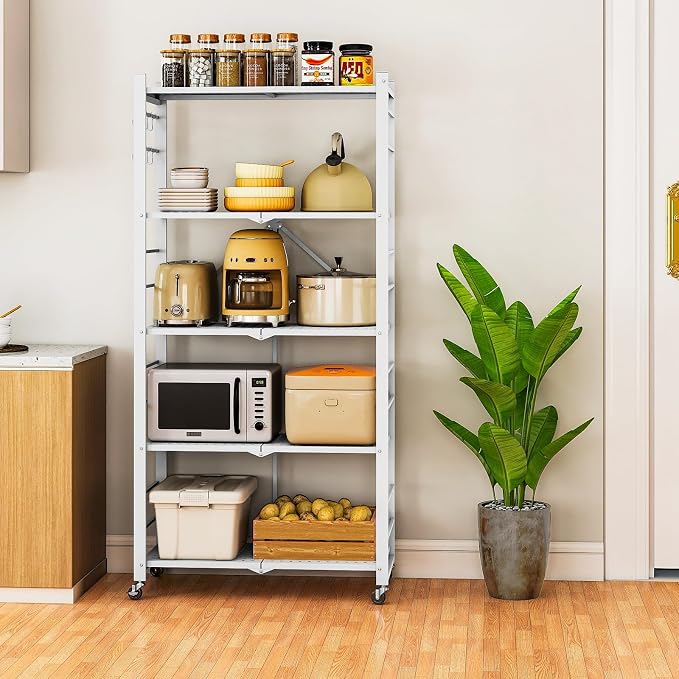 Fenbeli Foldable Shelves with Wheels - Image 8