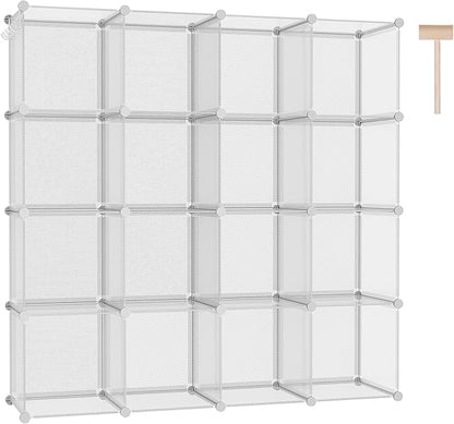 C&AHOME Cube Storage Organizer, 16-Cube Shelves Units, Plastic Storage Cubes by CAHOME