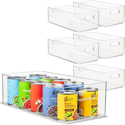 primebox Plastic Food Storage 6 Pack Clear Container Bin by primebox