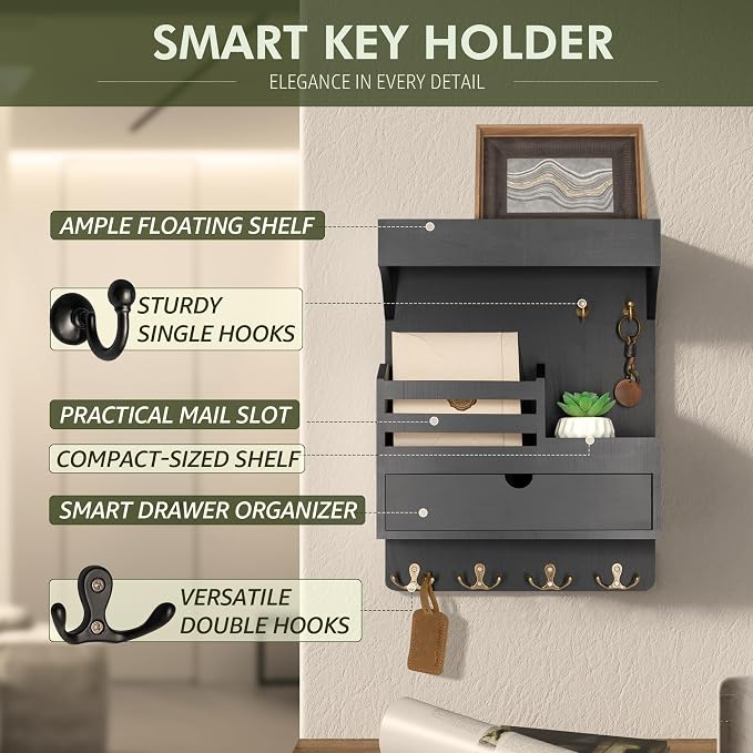 Rebee Vision Modern Key Holder Wall Mount - Image 5