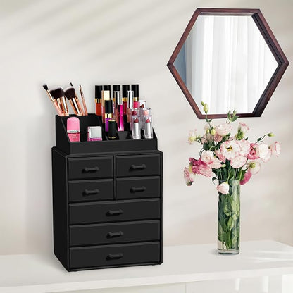 Sorbus Makeup Organizer, Brush Holder and Make Up Storage Drawers - Image 5