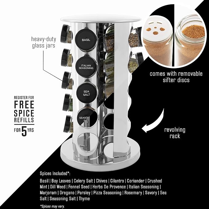 Kamenstein 20 Jar Revolving Countertop Spice Rack - Image 3