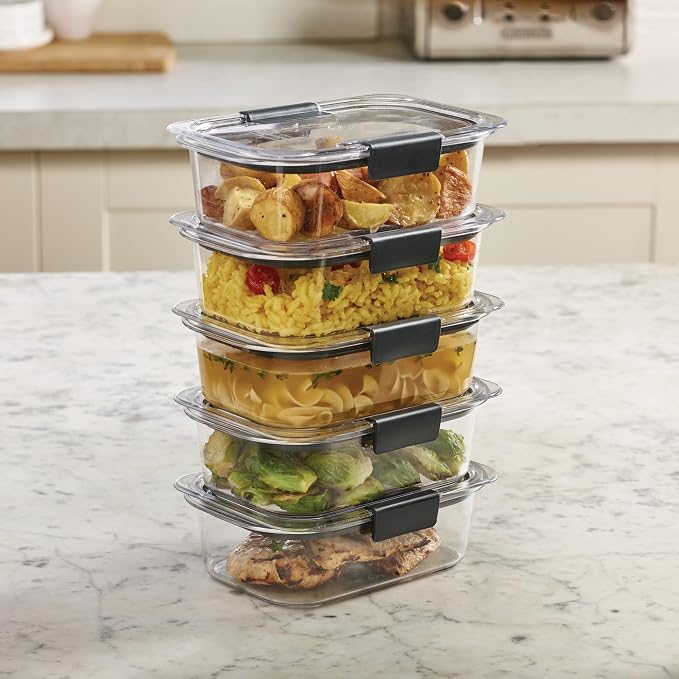 Rubbermaid Brilliance Food Storage Containers BPA Free Airtight Lids Ideal - Image 8
