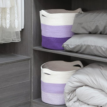 Sea Team Oval Large Cotton Rope Woven Storage Basket - Image 4