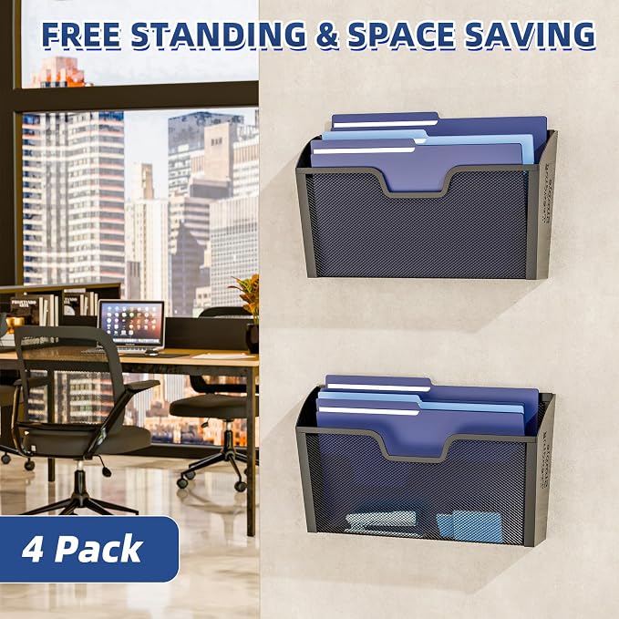 Simple Trending Wall File Organizer, Mesh 7-Tier Vertical Hanging File Holder - Image 2