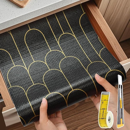 Shelf Liners for Kitchen Cabinets Drawer Liner 12in x 30FT Non Adhesive Black - Image 9