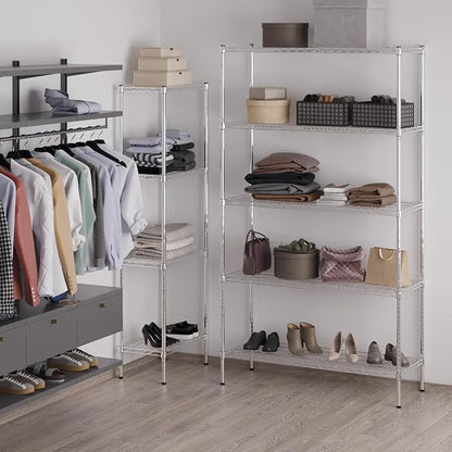 18" Deep x 48" Wide x 86" Height Wire Shelving Kit | 5-Tier | NSF Commercial - Image 5