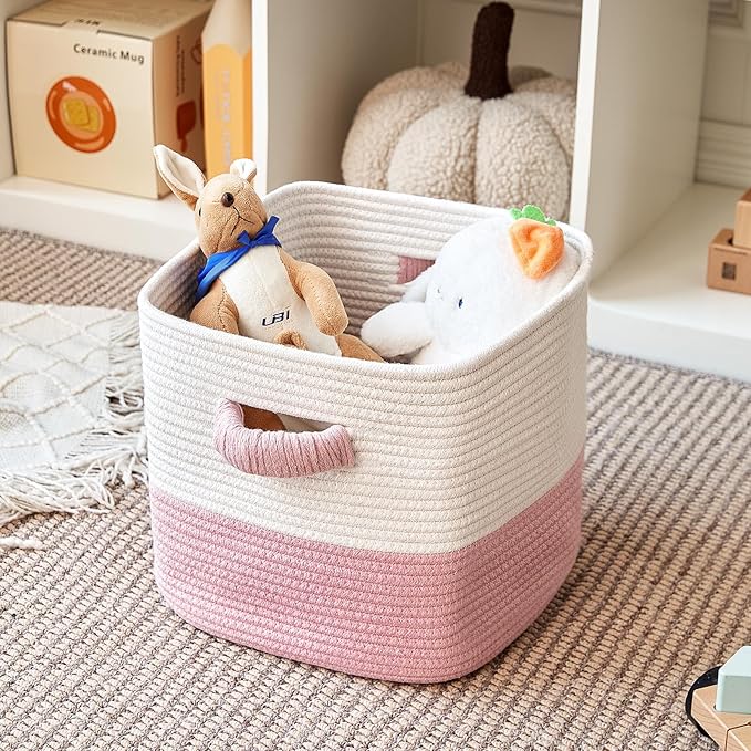 R RUNKA Storage Cube Baskets for Organizing 11 inch-3 Pack- Square Baskets for - Image 4