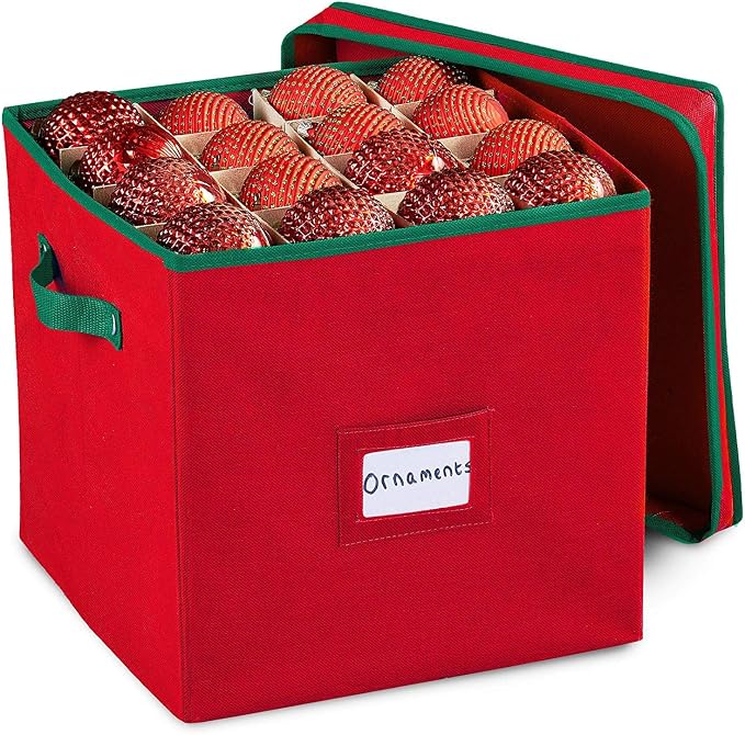 Durable Non-Woven Christmas Ornament Storage Box by pakkon