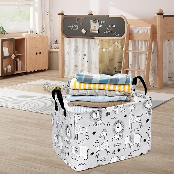 MAIZMZ Kids Storage Basket Baby Foldable Toys Organizer Bins Decorative Gifts - Image 4