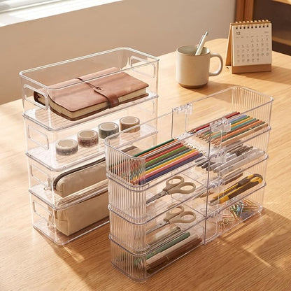 8-Piece Kitchen Storage and Organization Set | Expandable Drawer Organizer Bins - Image 2