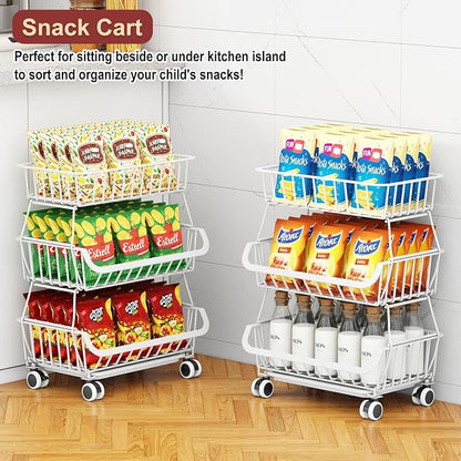 3-Tier Rolling Pantry Cart - Image 5
