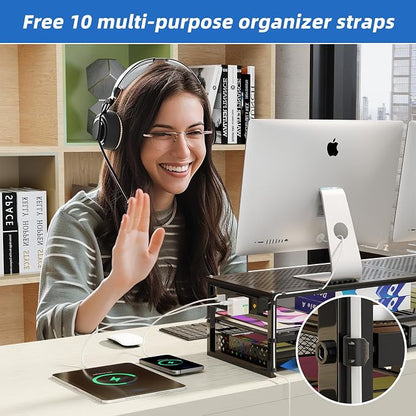 Simple Trending 2 Tier Metal Monitor Stand Riser - Image 8